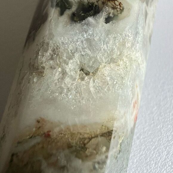 Moss Agate Crystal Meditation Wand (#3) - Picture 3 of 12